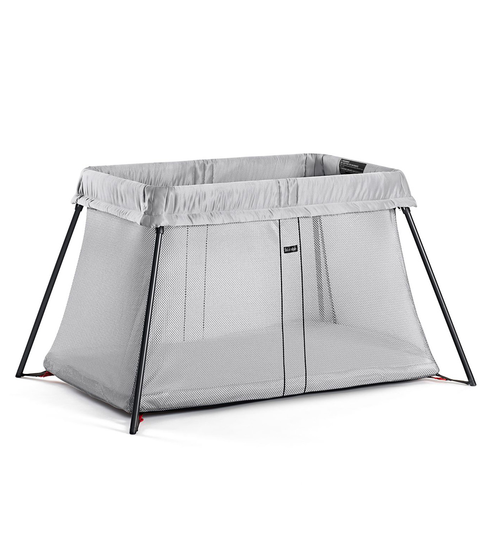 BABYBJORN  Travel Cot Light With Mattress & Carry Bag - Silver