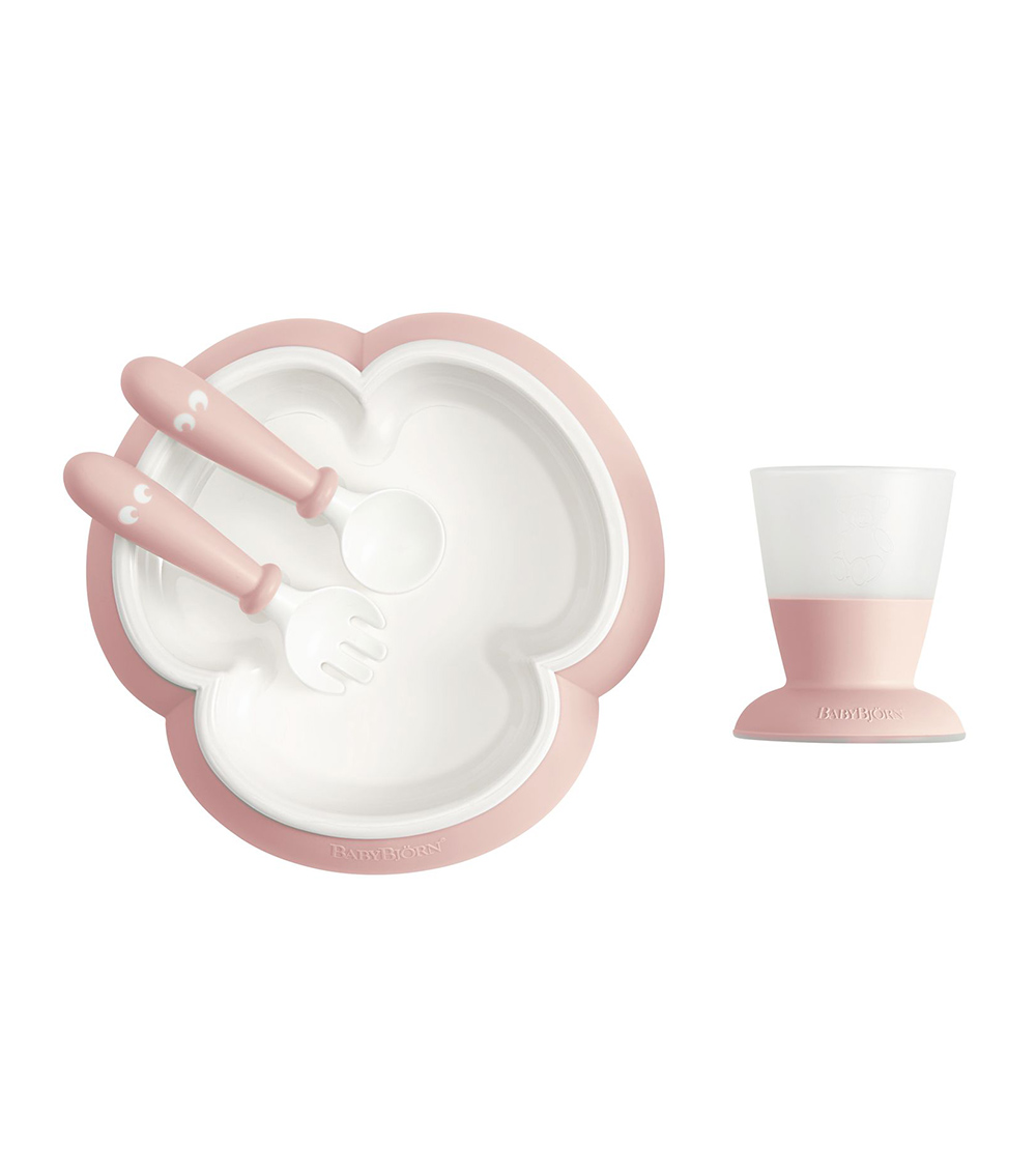 BABYBJORN  4-Piece Baby Feeding Set - Powder Pink