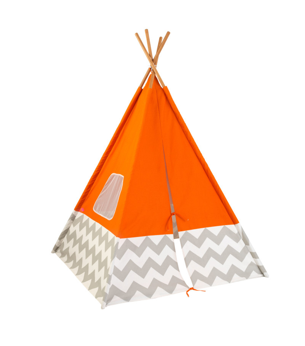 KIDKRAFT Deluxe Play Teepee - Orange Toy