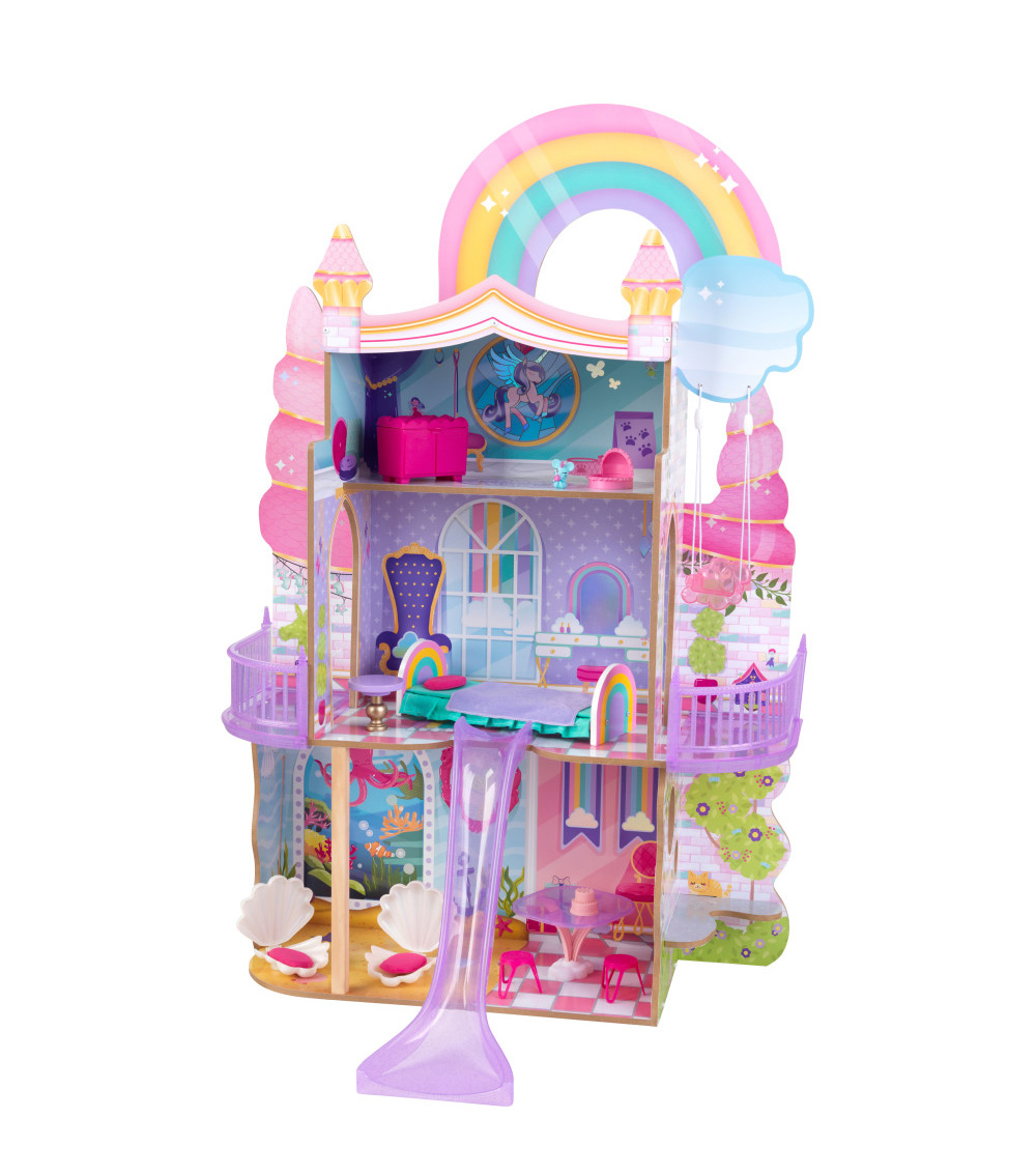 KIDKRAFT Rainbow Unicorn Mermaid Dollhouse Toy