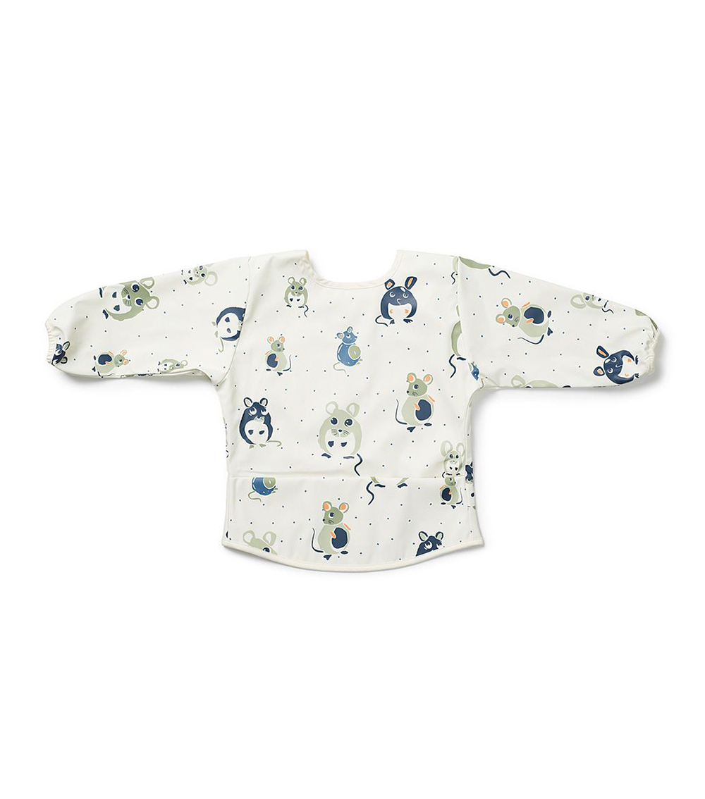 ELODIE Long Sleeved Baby Bib - Forest Mouse