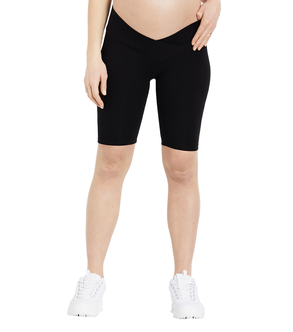 MOTHERHOOD MATERNITY Crossover Waist Bike Short