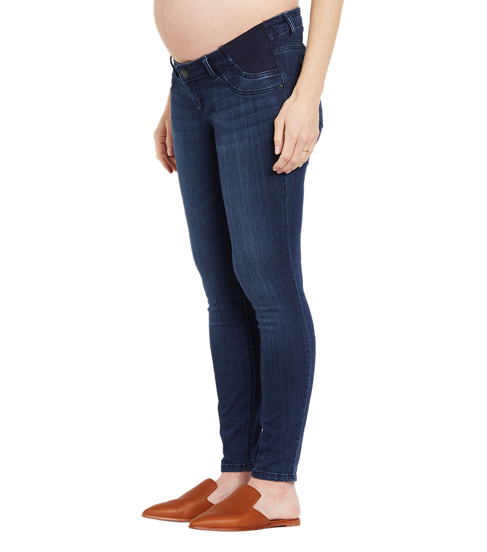 MOTHERHOOD MATERNITY Side Panel Rayon Ankle Jeans
