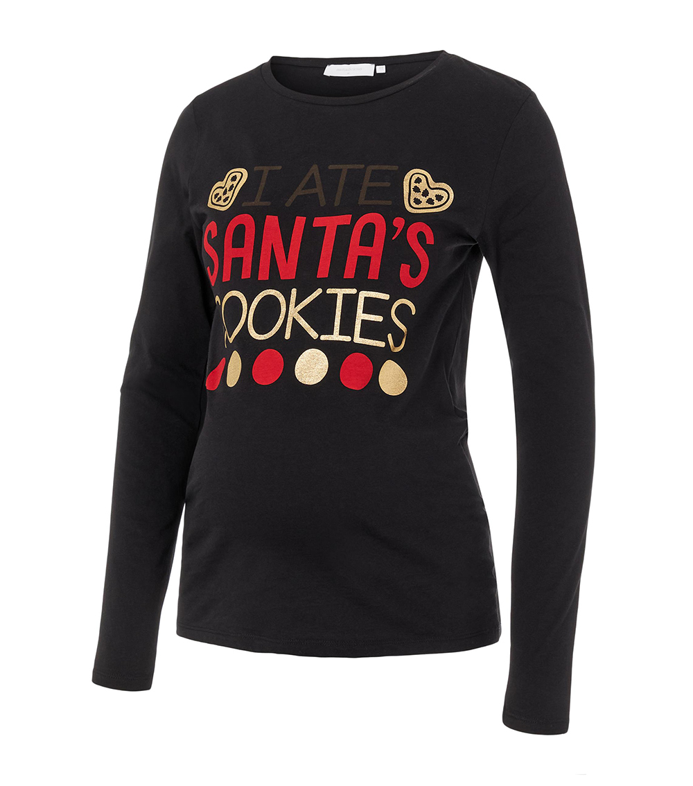 MAMALICIOUS I Ate Santa's Cookies Jersey Top