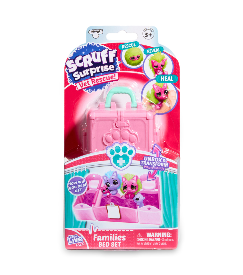 LL SCRUFF Surprise Vet Rescue Family Pack - PinkCase Toy