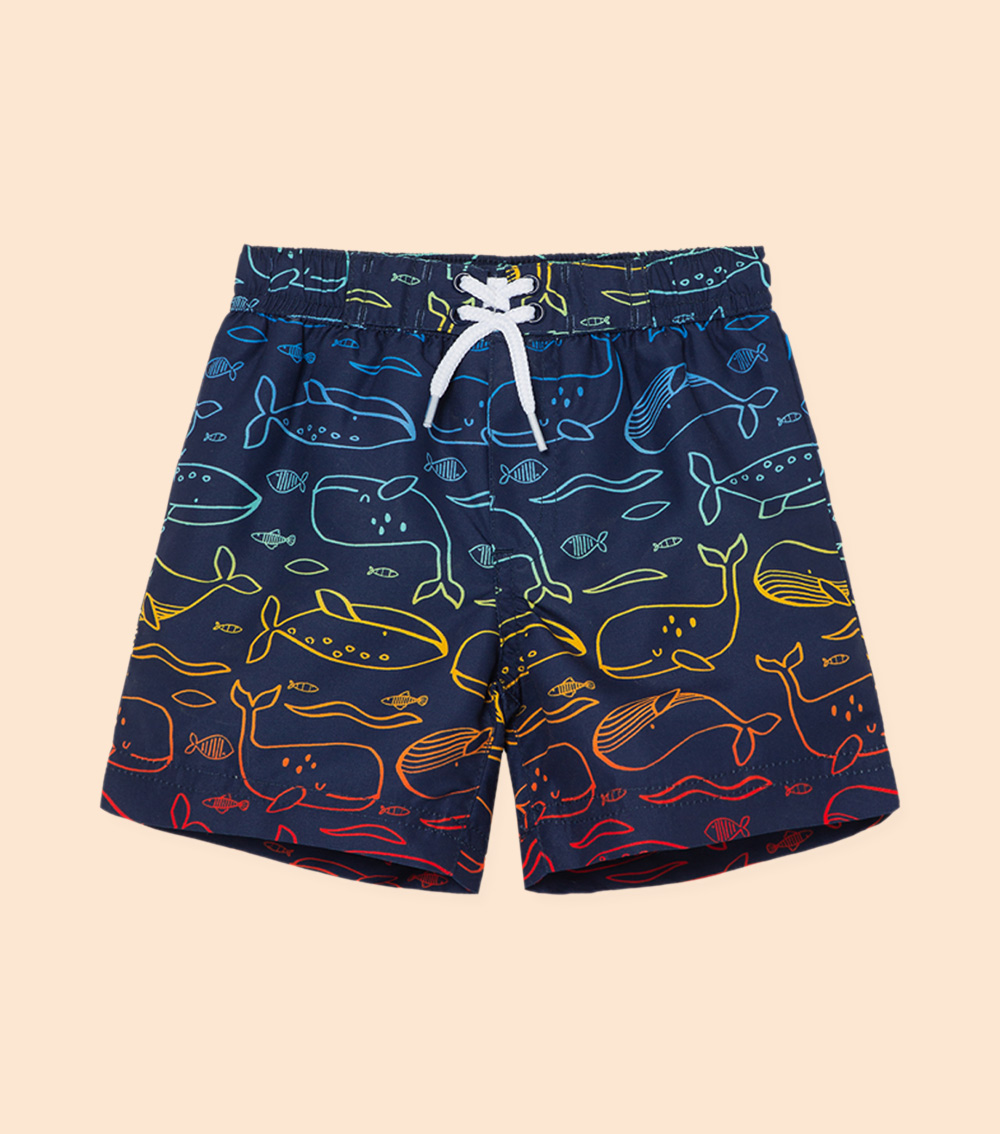 LITTLE ME Whale Swim Trunks