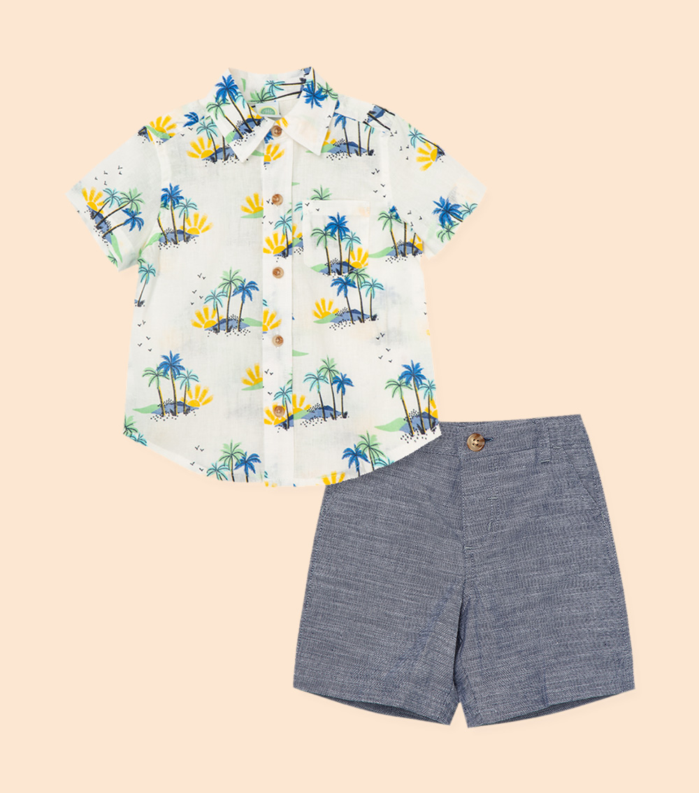 Tropical Woven Short Set