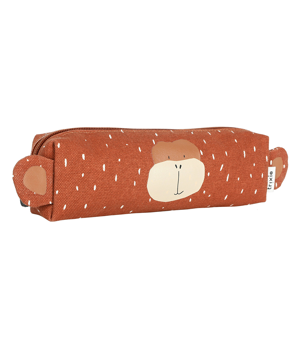 TRIXIE Pencil Case Long - Mr. Monkey - Brown