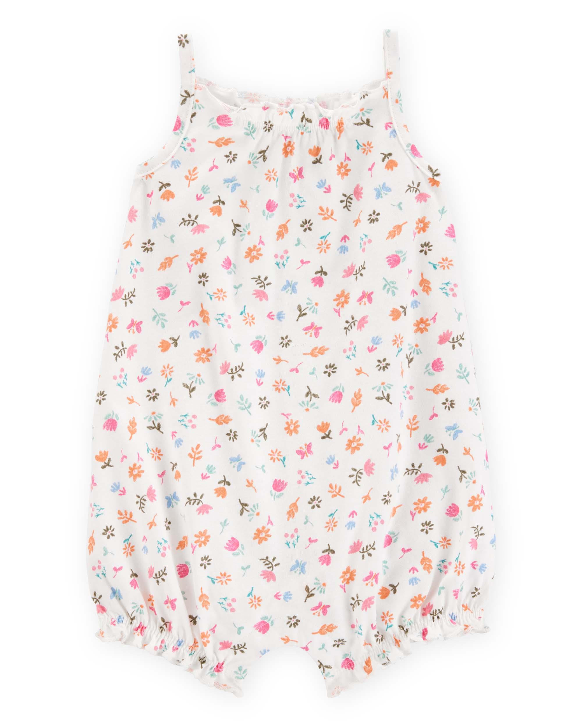 Carter's Baby Floral Cotton Romper - Multicolor
