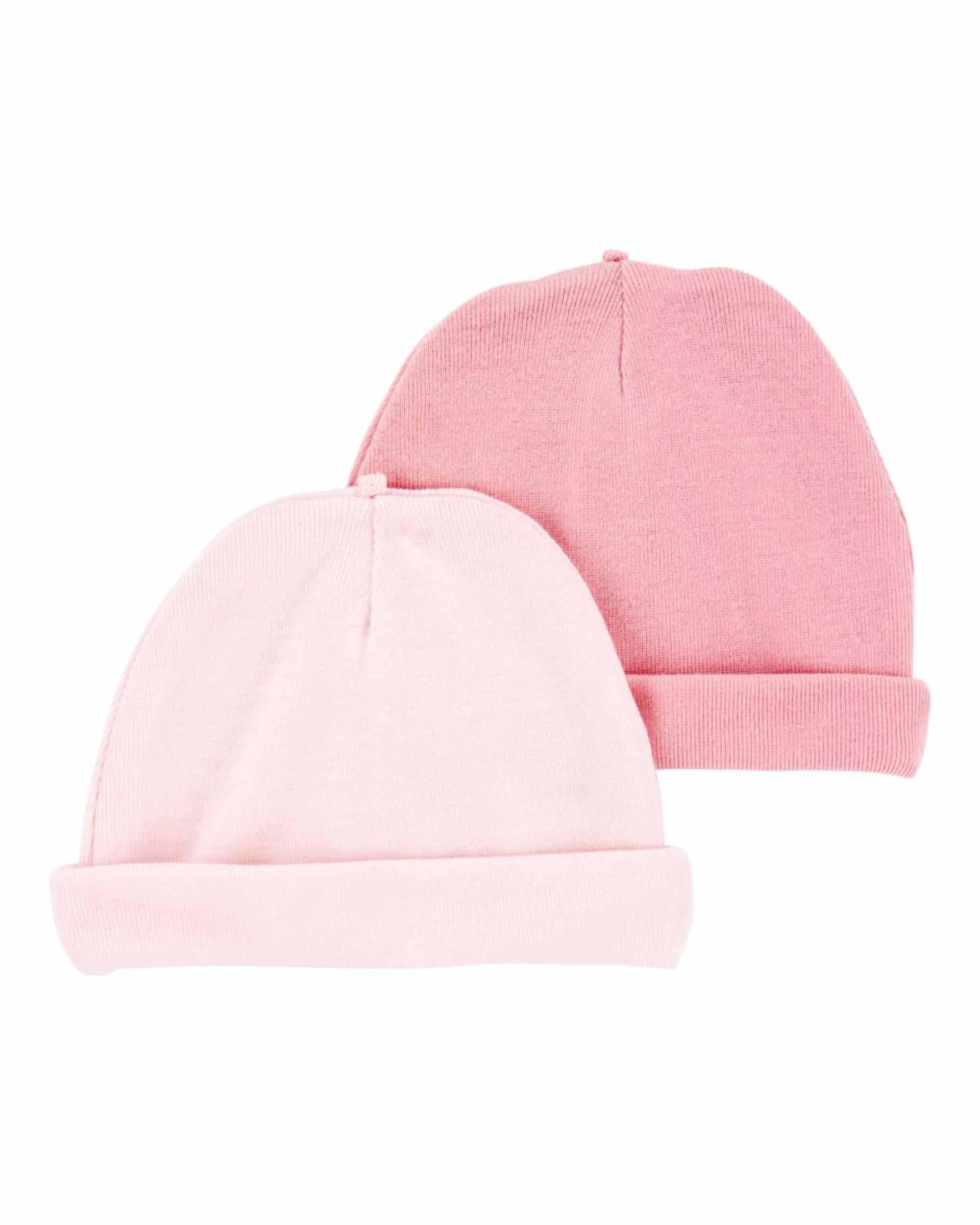 Carter's 2-Pack Slip-On Caps - Pink