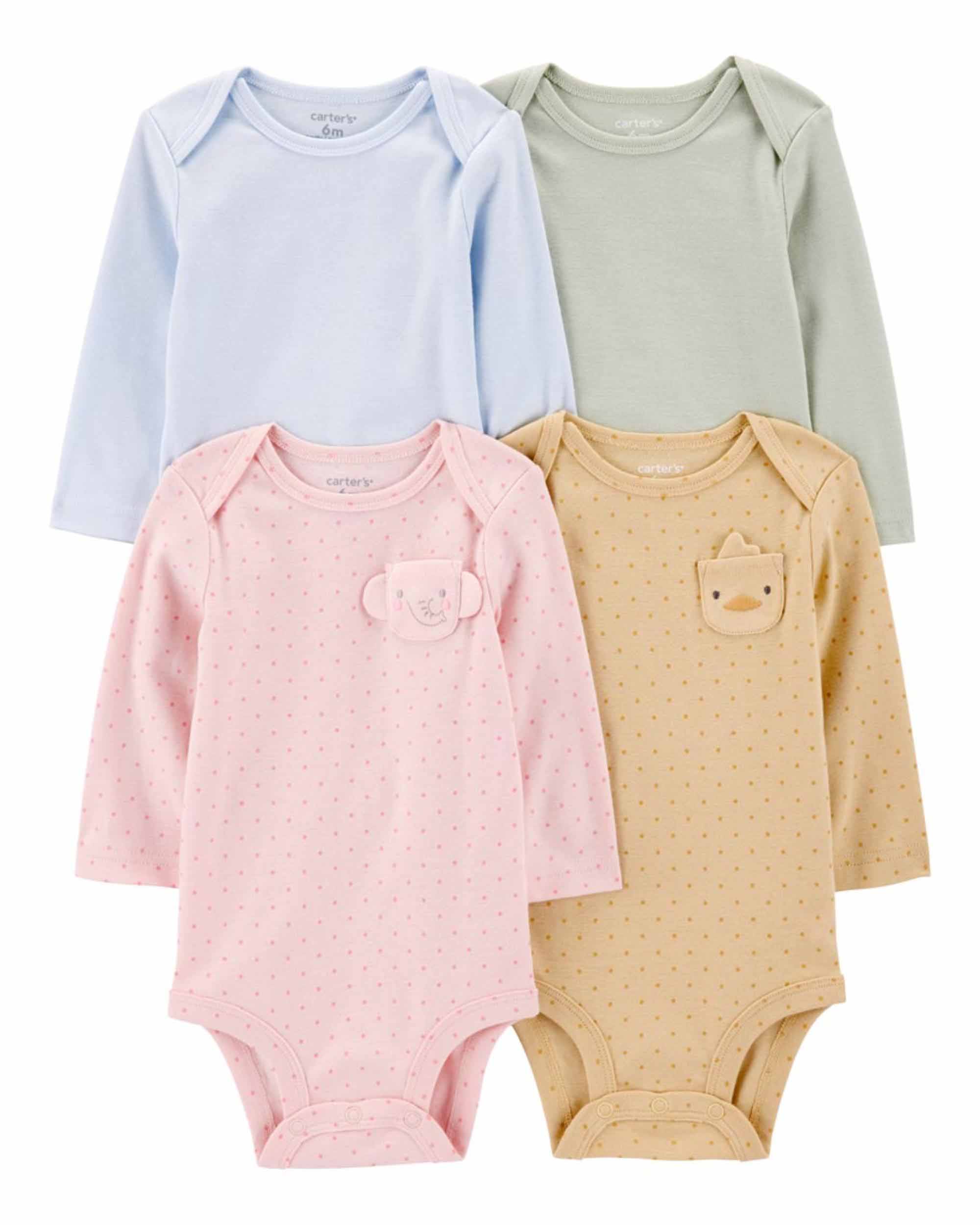 Carter's 4-Pack Polka Dot Printed Bodysuits - Multicolor