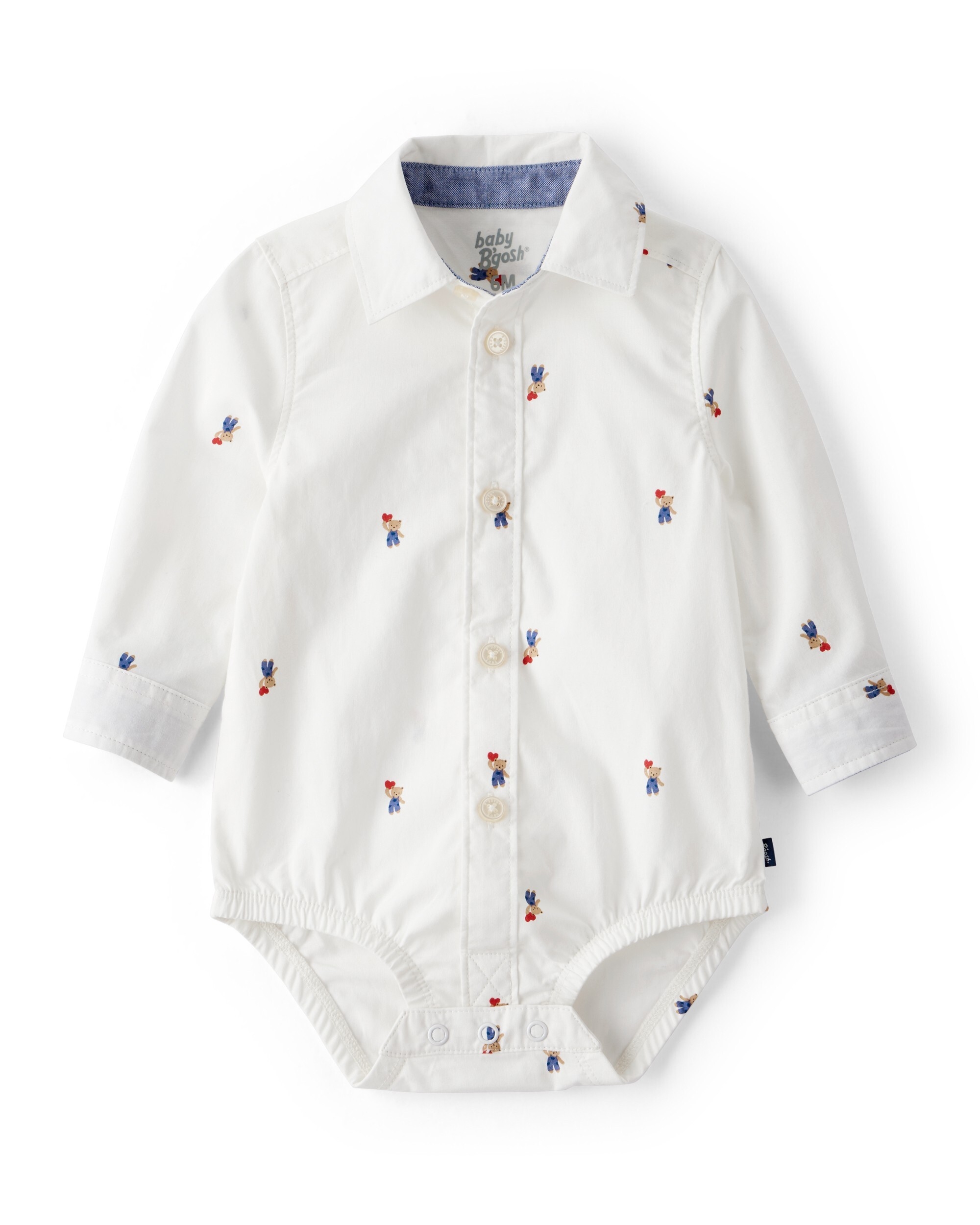 OSHKOSH Baby Boys Print Woven Bodysuit, Multicolor