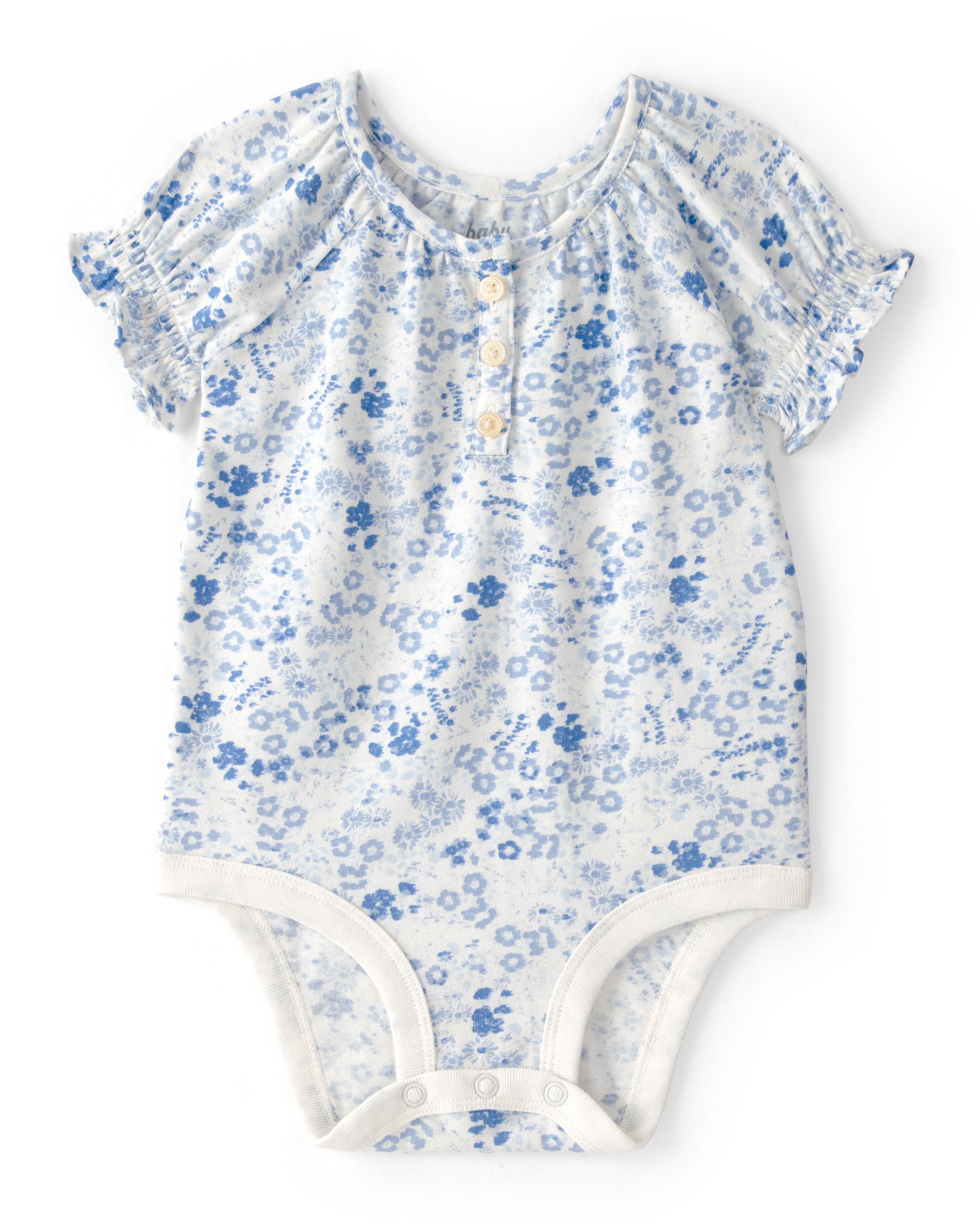 OSHKOSH Baby Girls Floral Bodysuit - Blue