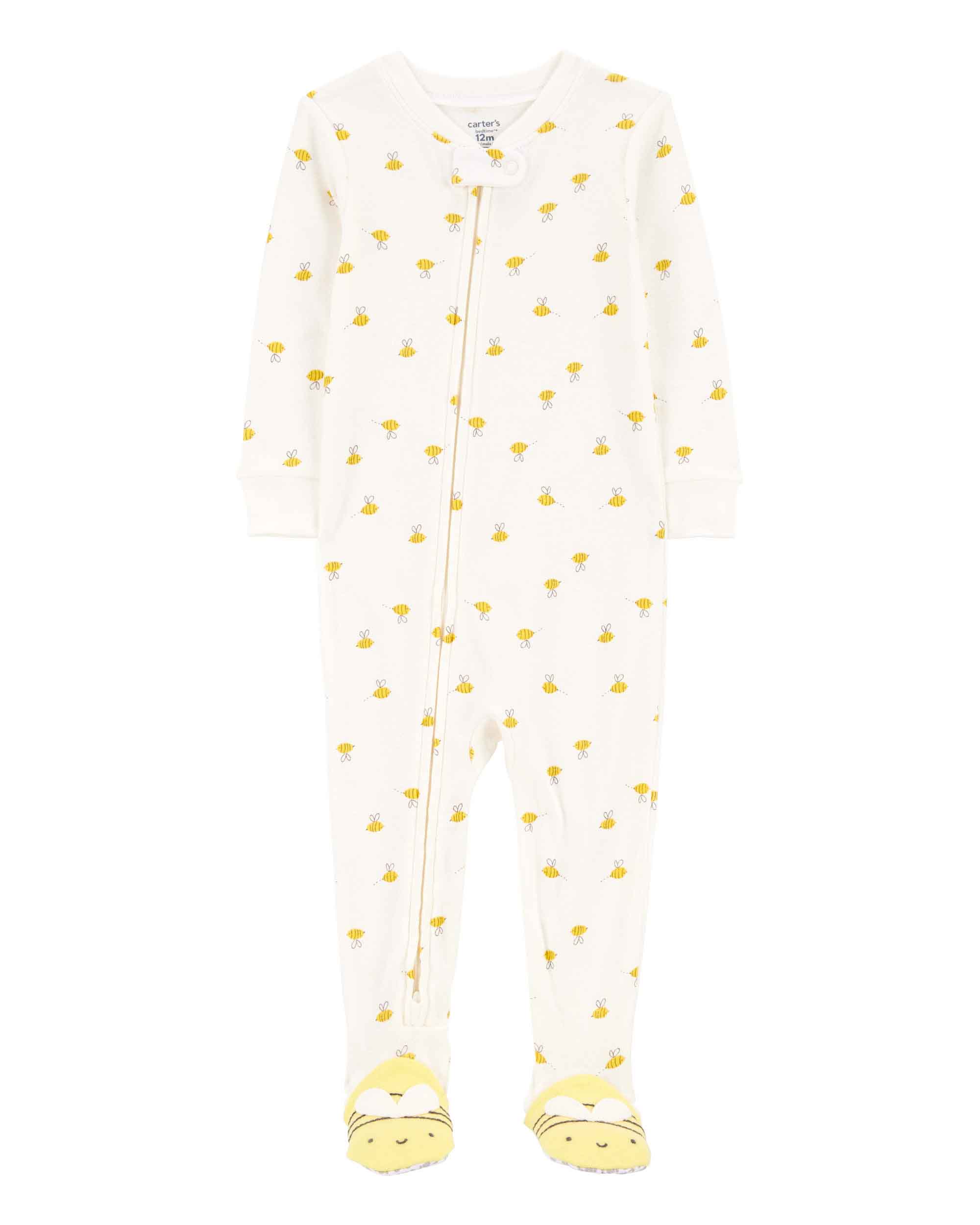 Carter's Bee Print Footie Pyjamas