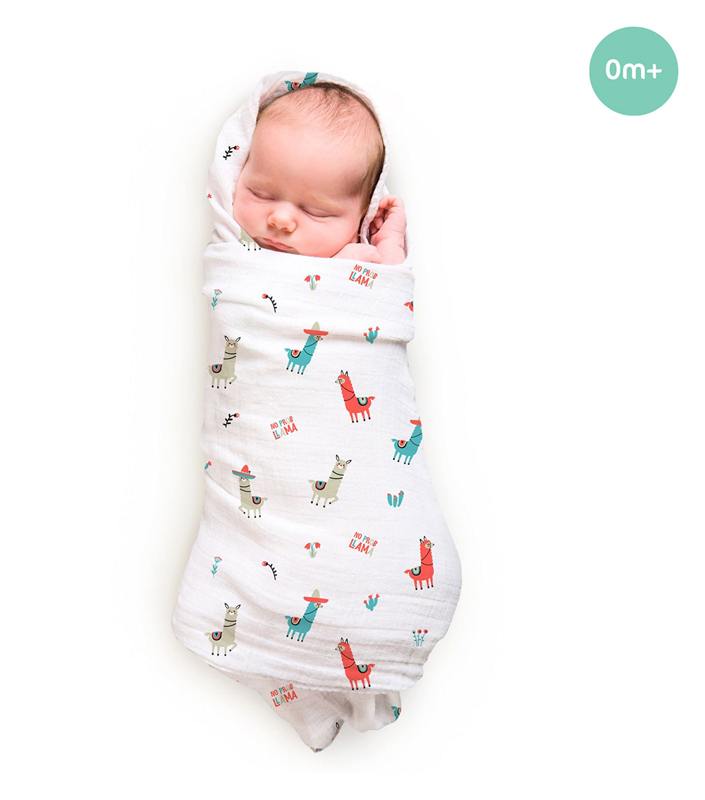 RABITAT Pamper Soft Bamboo Swaddle - No Prob Lama