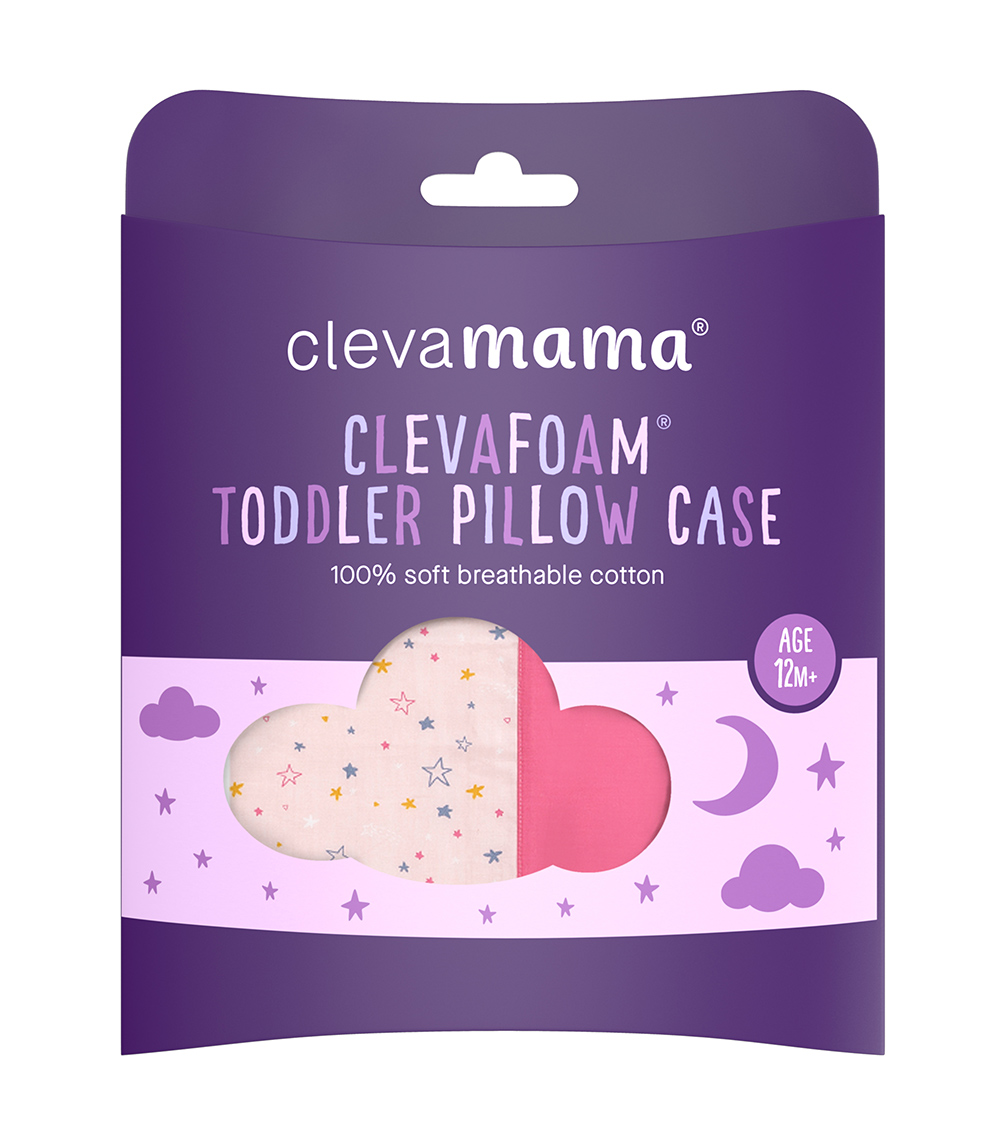 CLEVAMAMA ClevaFoam Toddler Pillow Case - Pink