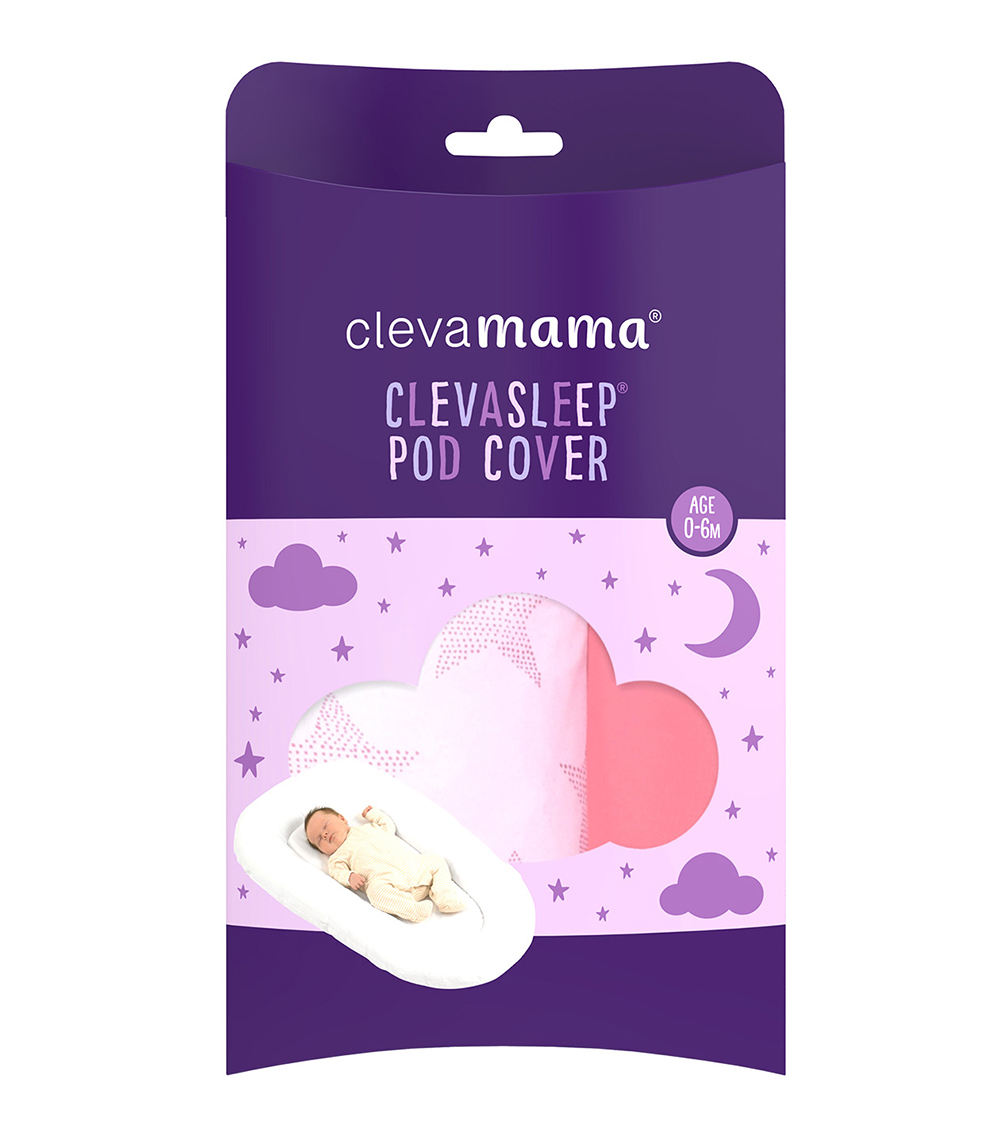 CLEVAMAMA ClevaFoam Baby Pod Cover - Pink (0-6M)