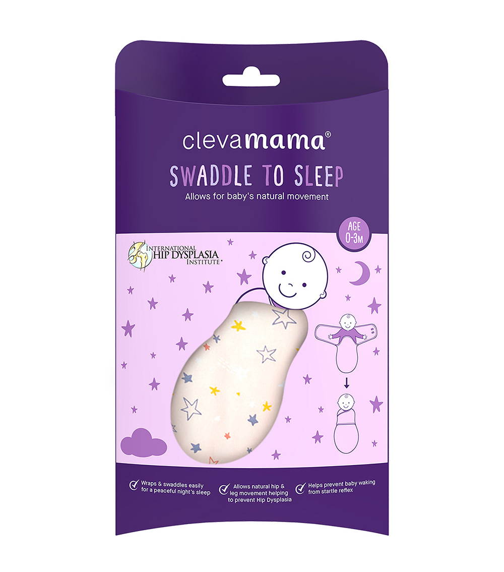CLEVAMAMA Swaddle to Sleep - Pink (0-3m)