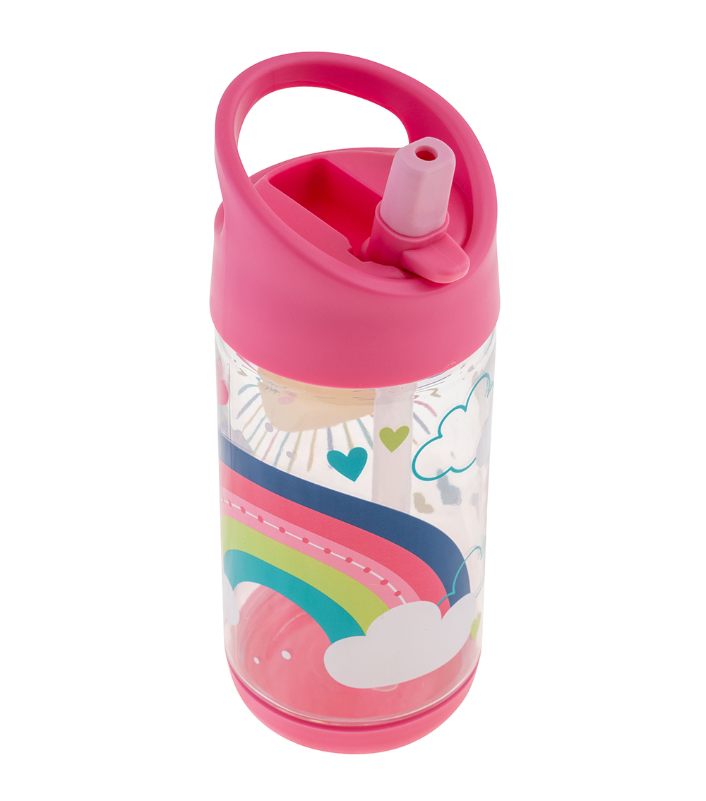 STEPHEN JOSEPH Flip Top Bottle - Rainbow