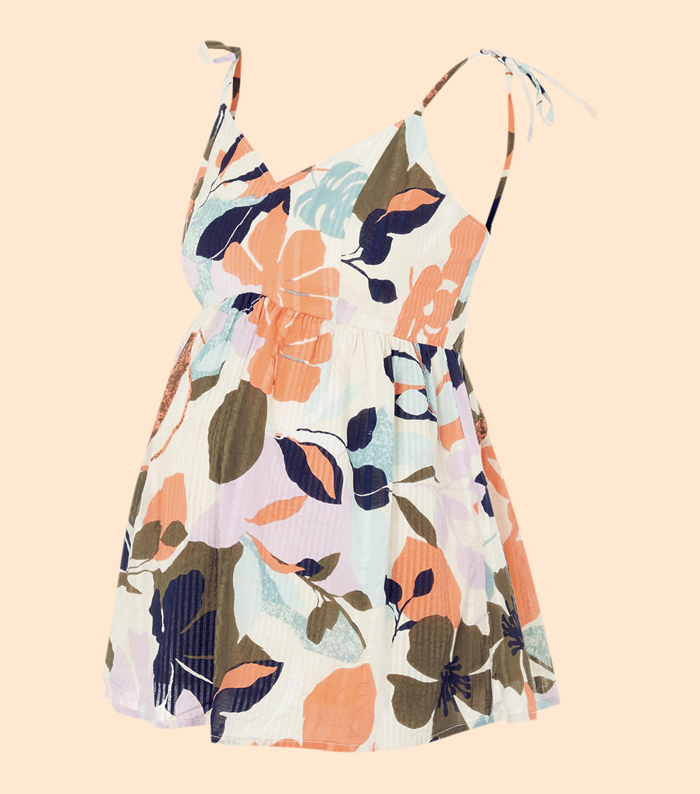 MAMALICIOUS Woven Floral Top