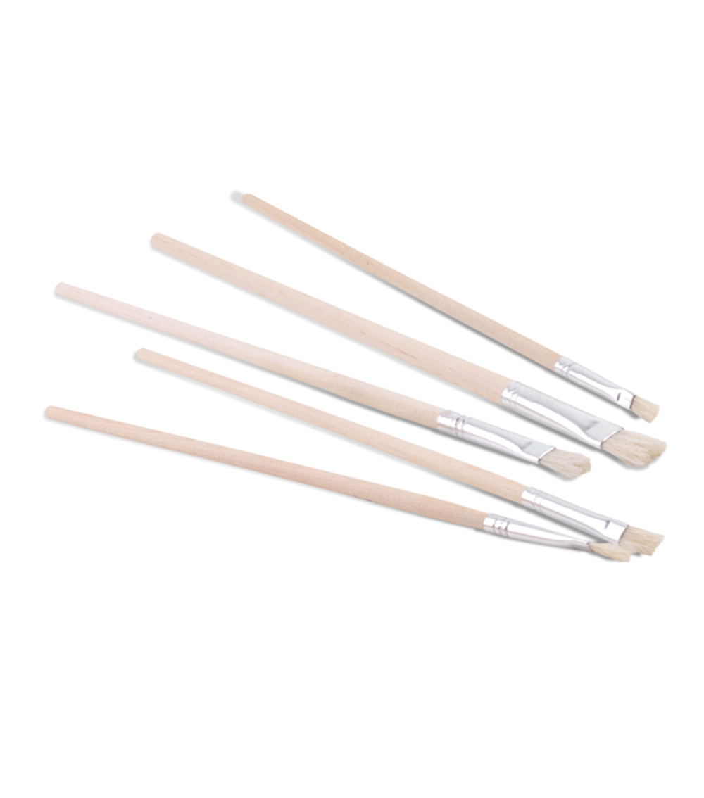 PRIMO Blister With Bristle Flat-Tipped Brushes (5 Pieces)