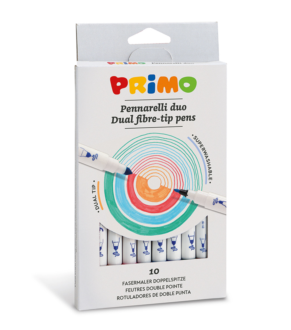PRIMO Dual Felt-Tip Pens (10 Pieces)