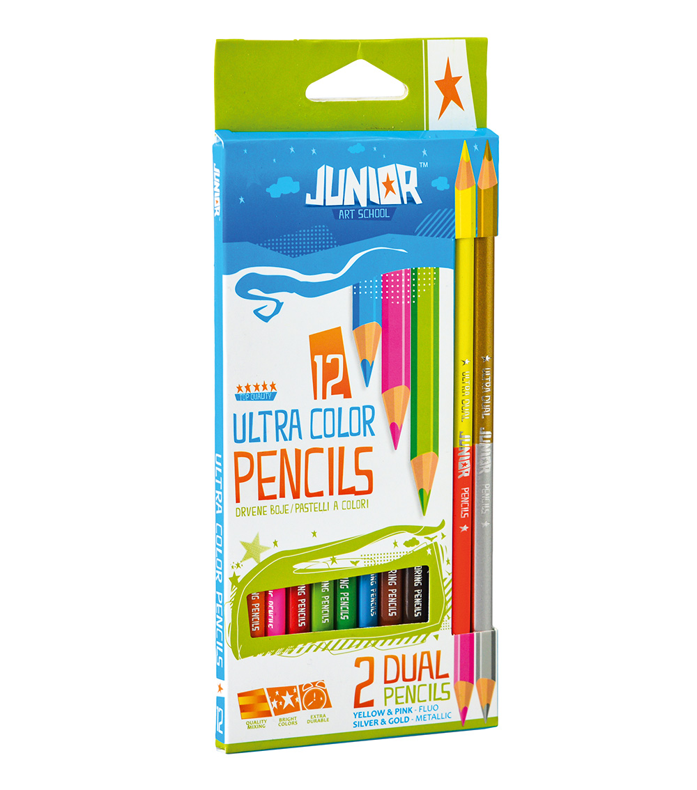 STATOVAC Ultra Colouring Pencils (10+2 Dual)
