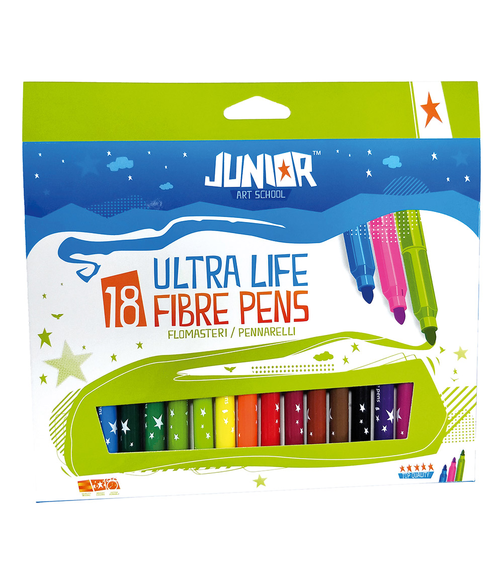 STATOVAC Ultra Life Fibre Pens (18 Pieces)