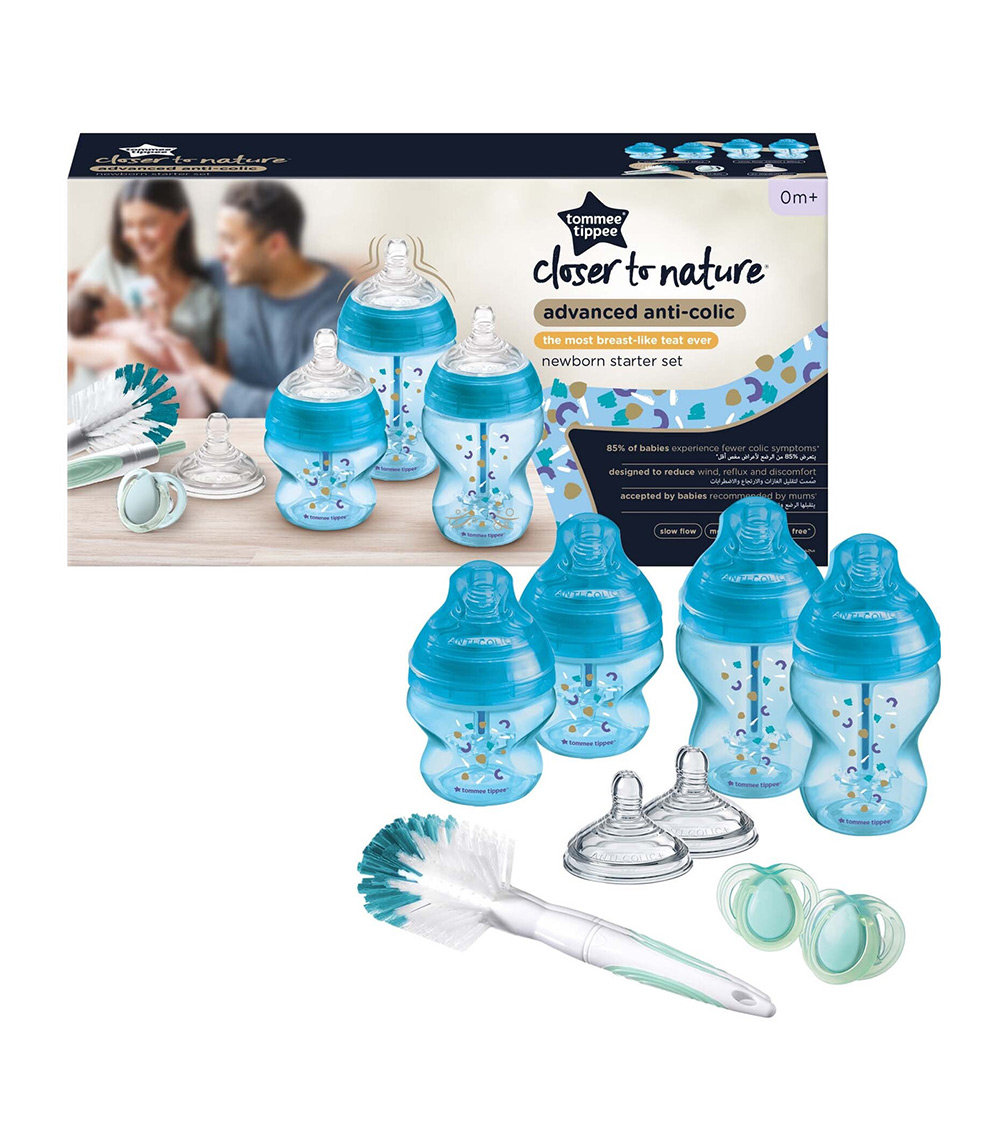 TOMMEE TIPPEE Advanced Anti-Colic Bottle Starter Kit - Blue(0M+)
