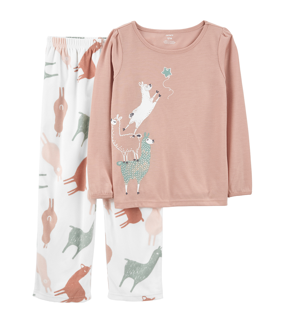 Carter's 2-Piece Llama Loose Fit Poly & Fleece Pajamas