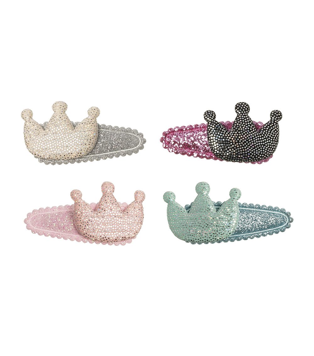 SIENA Glitter Crown Hairclip Set