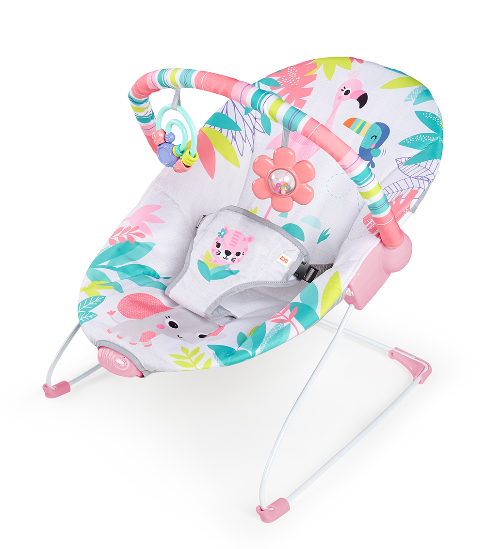 BRIGHT STARTS Flamingo Vibes(Tm) Vibrating Bouncer