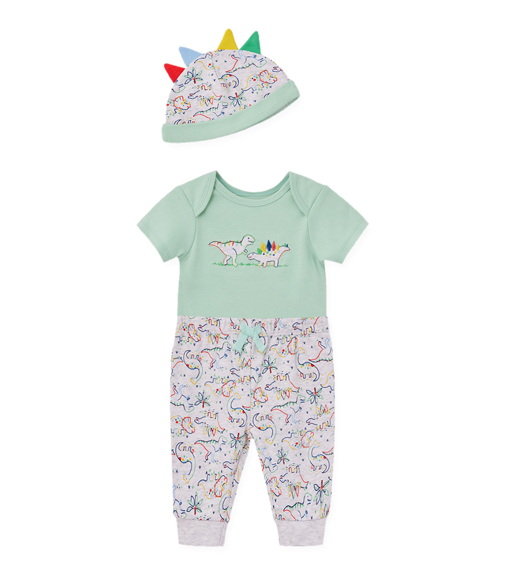 LITTLE ME Dinos Bodysuit & Pant Set