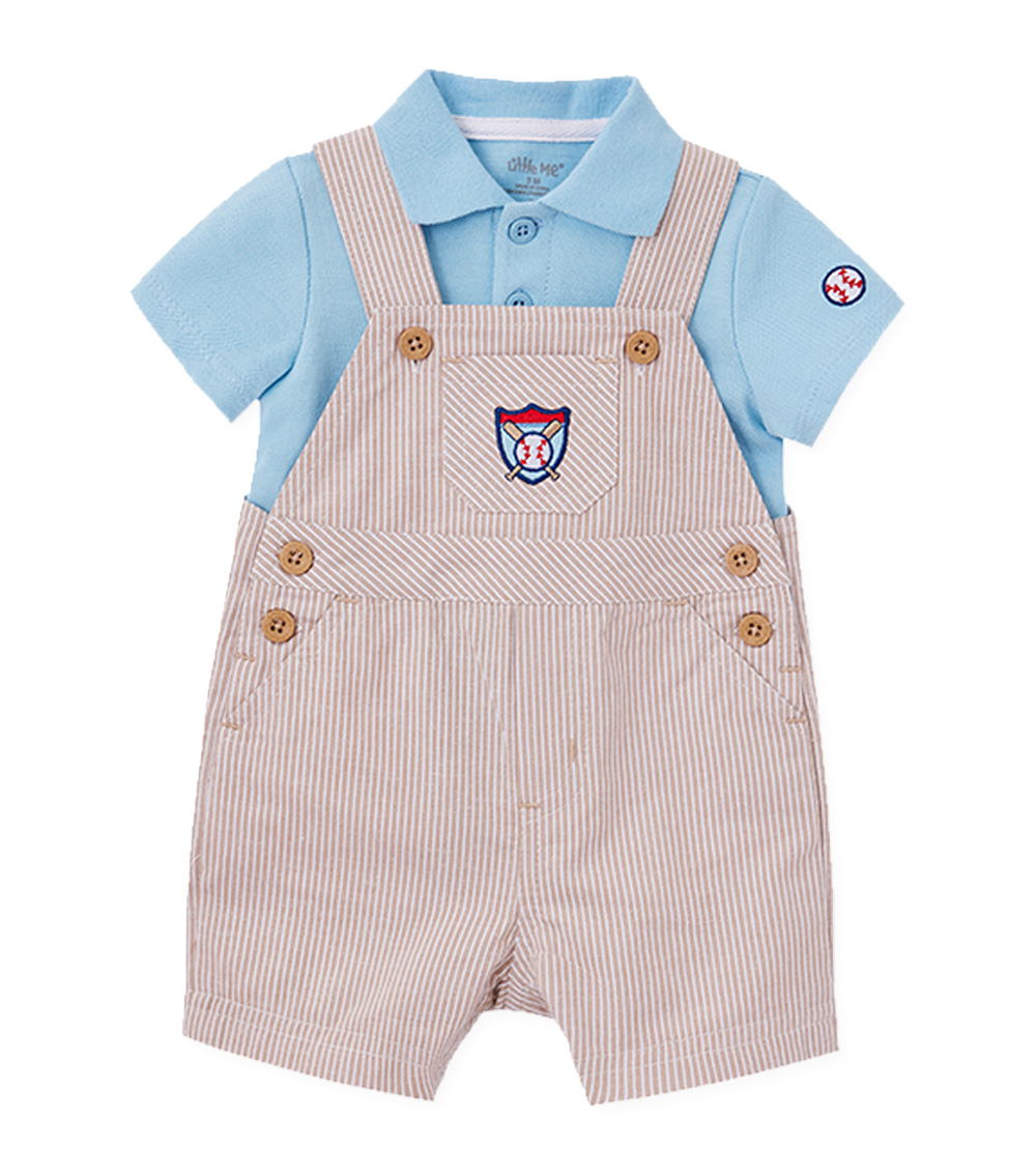 LITTLE ME Baseball Shortall Set
