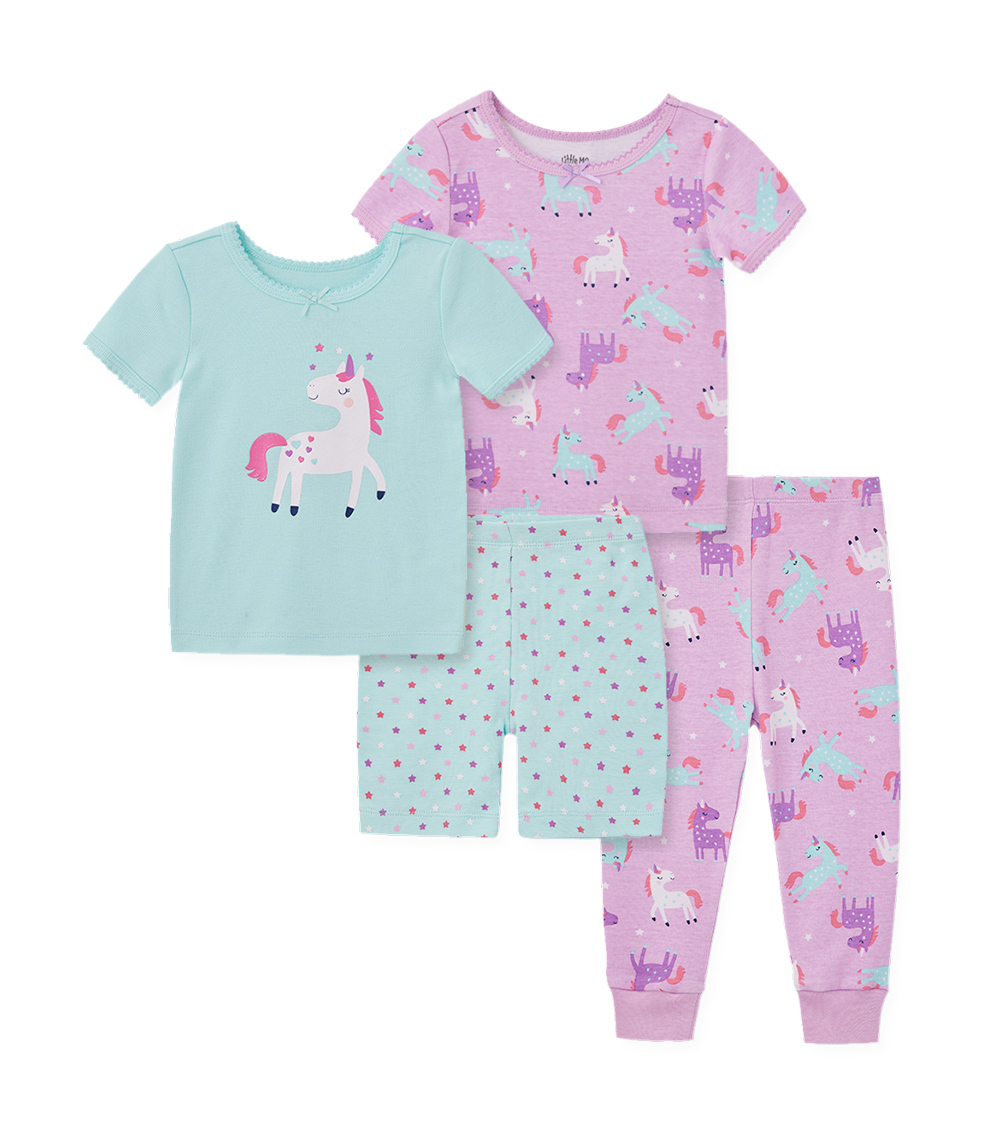 LITTLE ME Unicorn 4Pc PJs