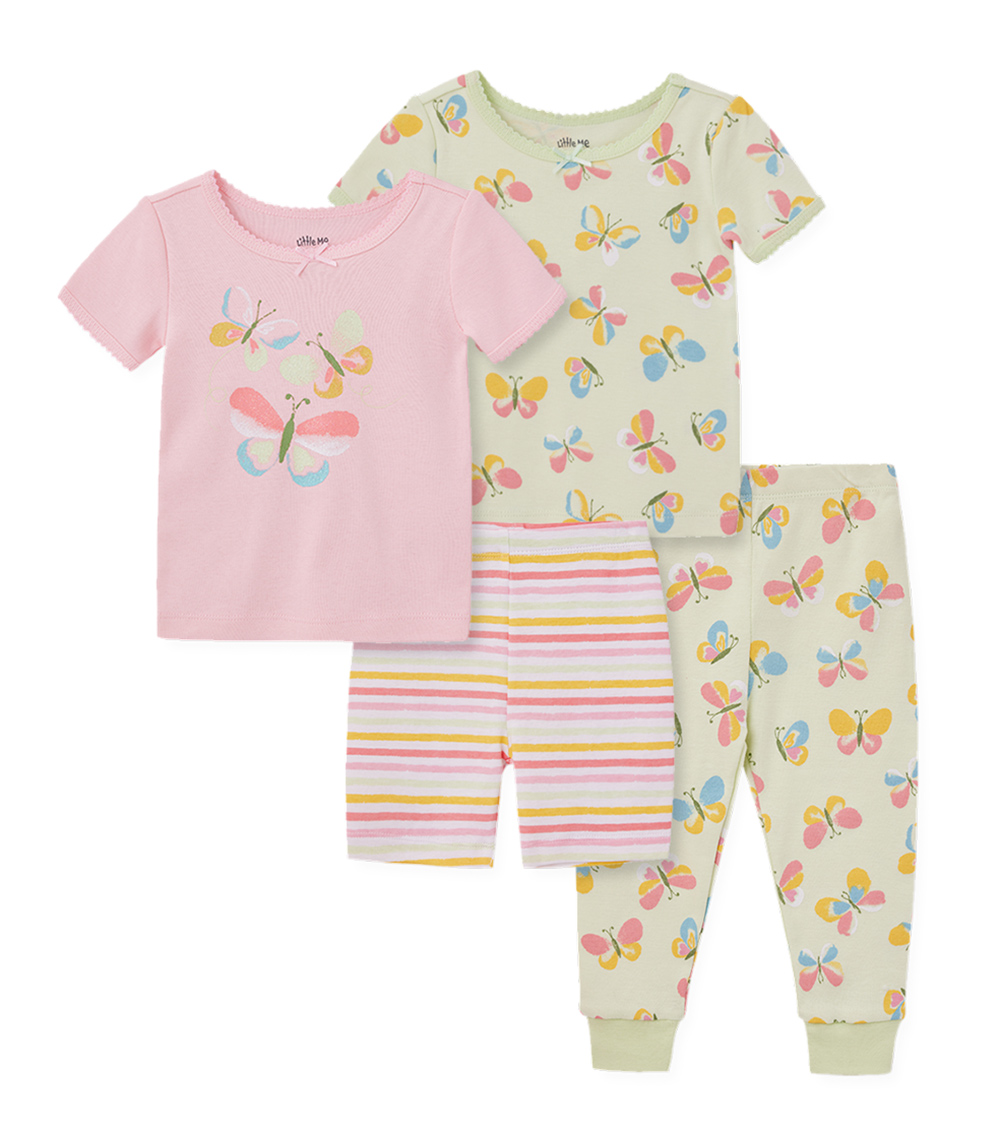 LITTLE ME Butterfly 4Pc PJs