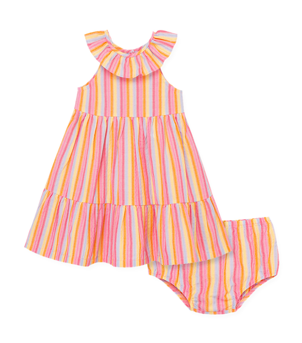 LITTLE ME Striped Sundress