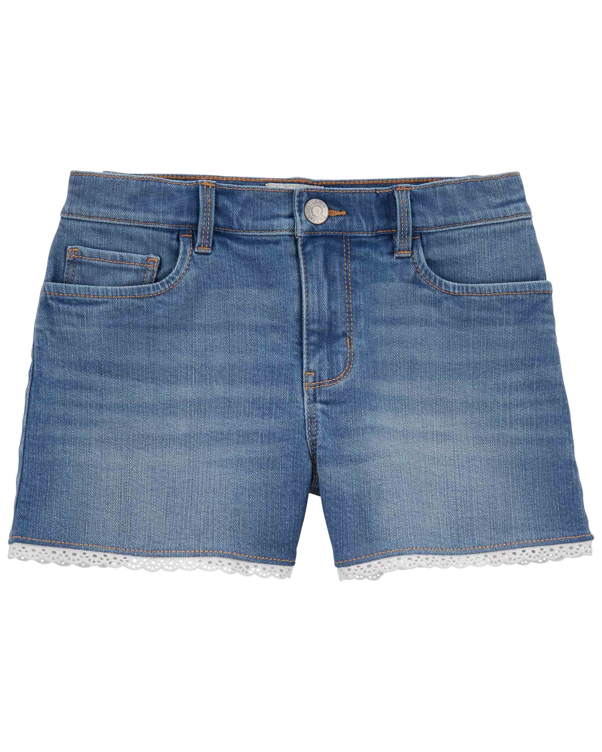 Oshkosh Iconic Denim Shorts: Lace Hem Remix