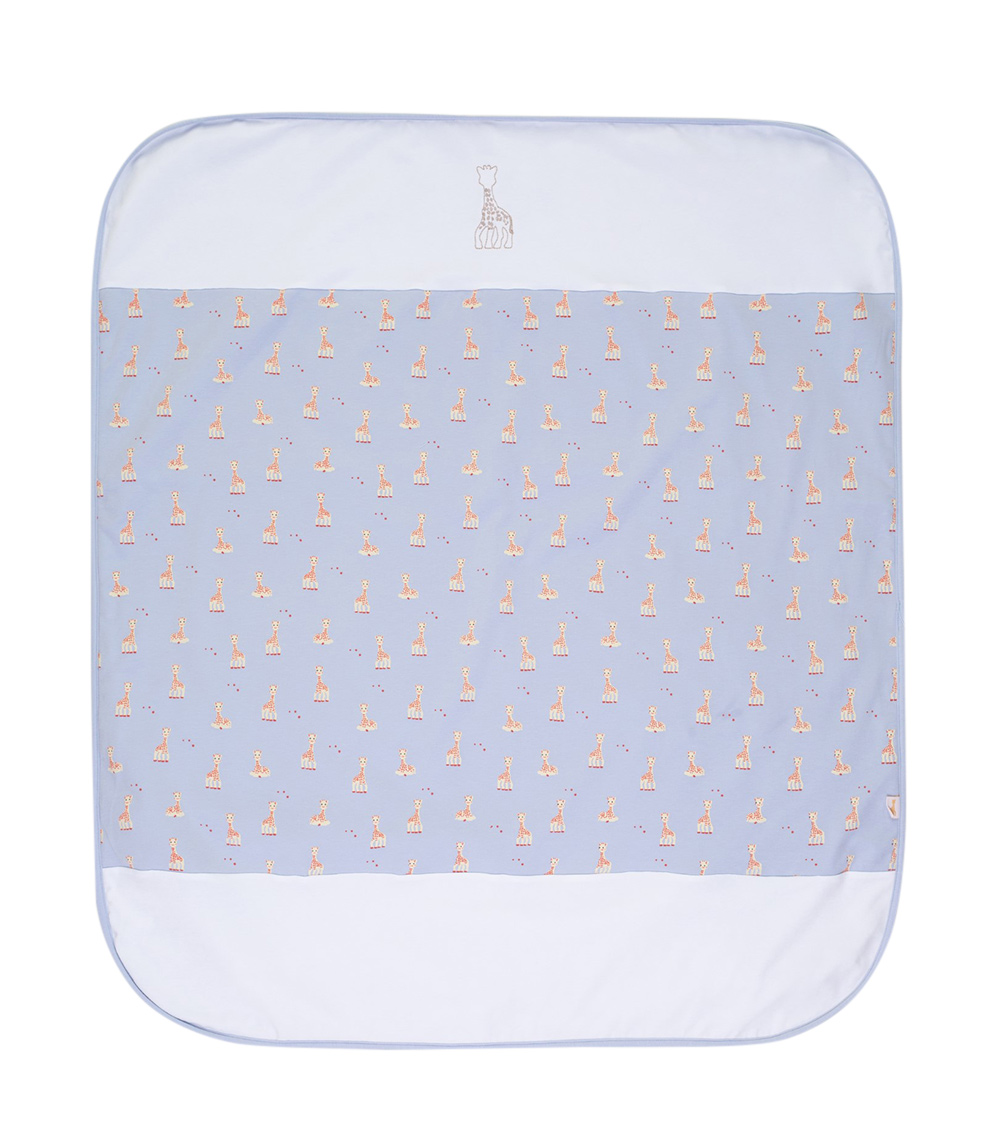 BABY BLANKET, SINGLE LYCRA PRINTED - HALOGEN BLUE