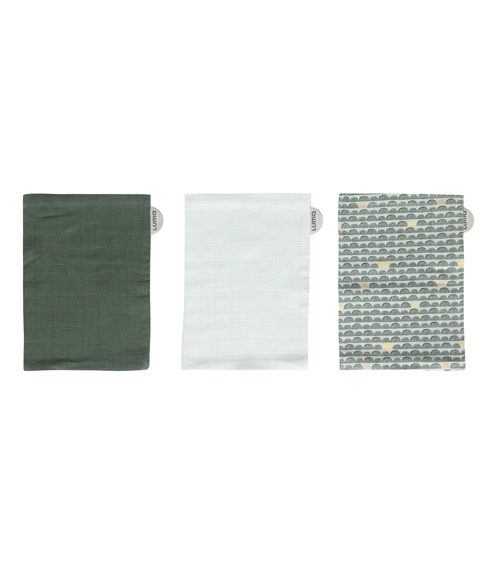 LUMA Muslin Wash Mitt 3 Pieces - Bow Deco