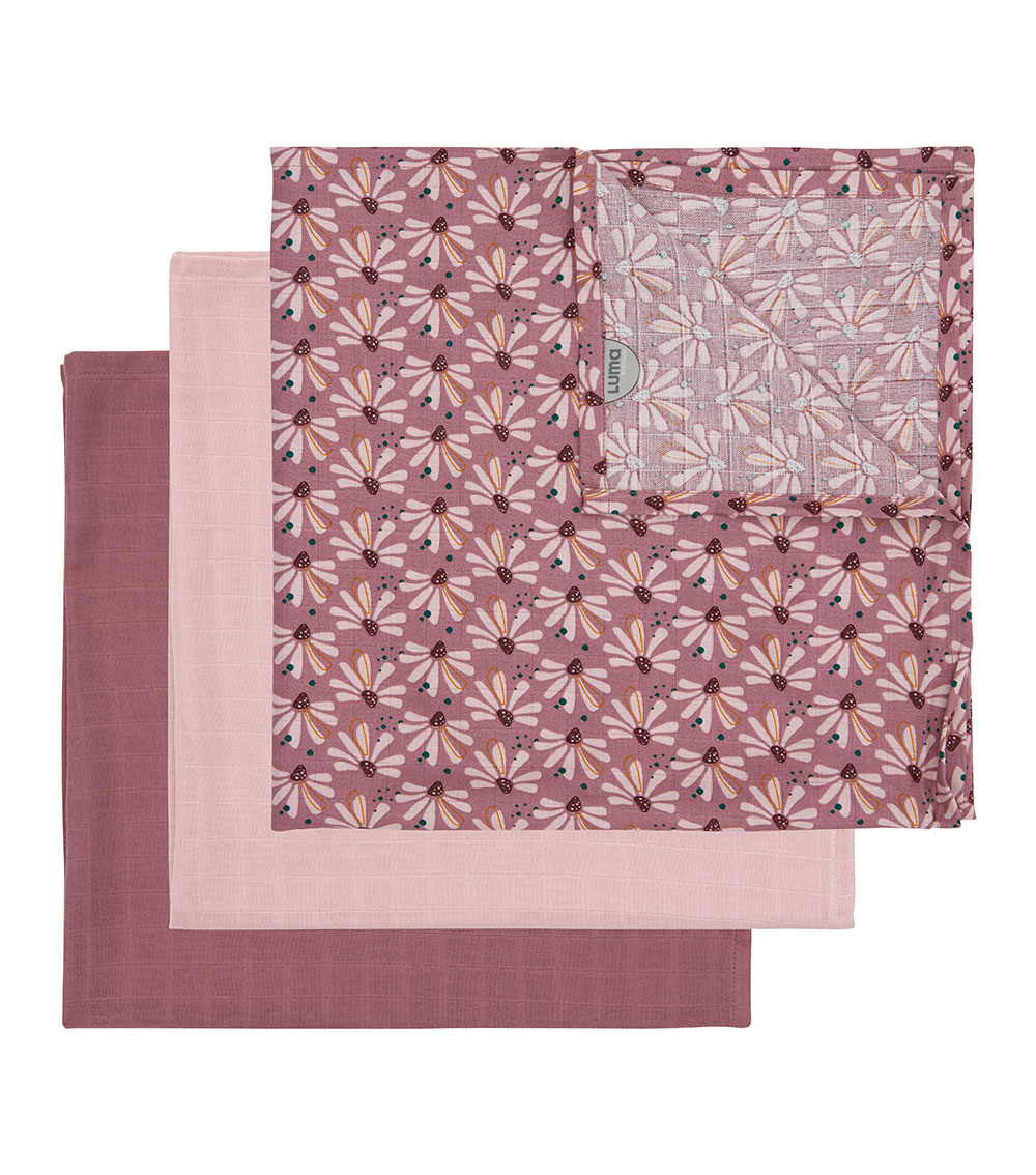 LUMA Muslin Towel 3 Pieces  - Flower Fever(70x70cm)