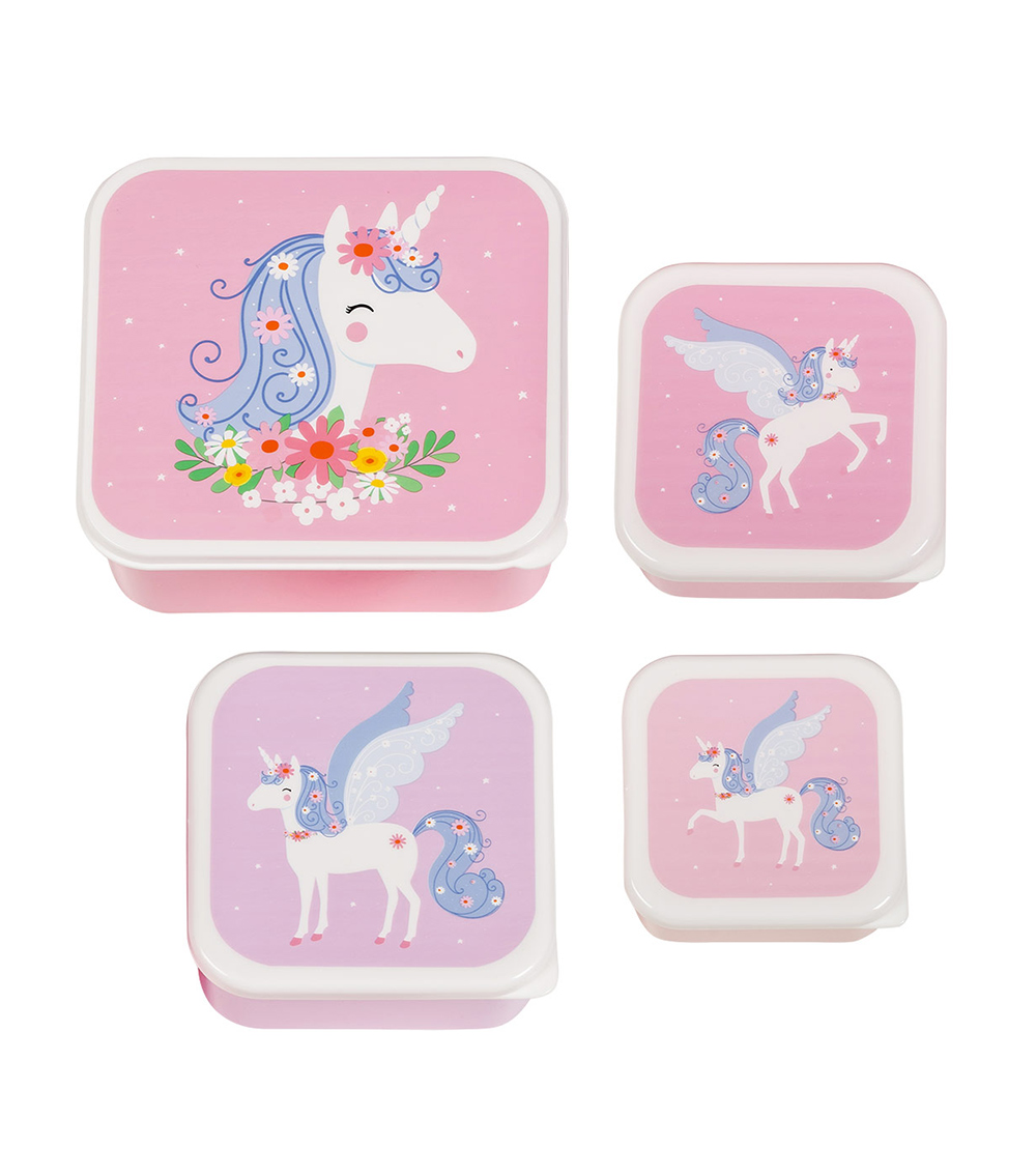 A LITTLE LOVELY Lunch & Snack Box Set - Unicorn