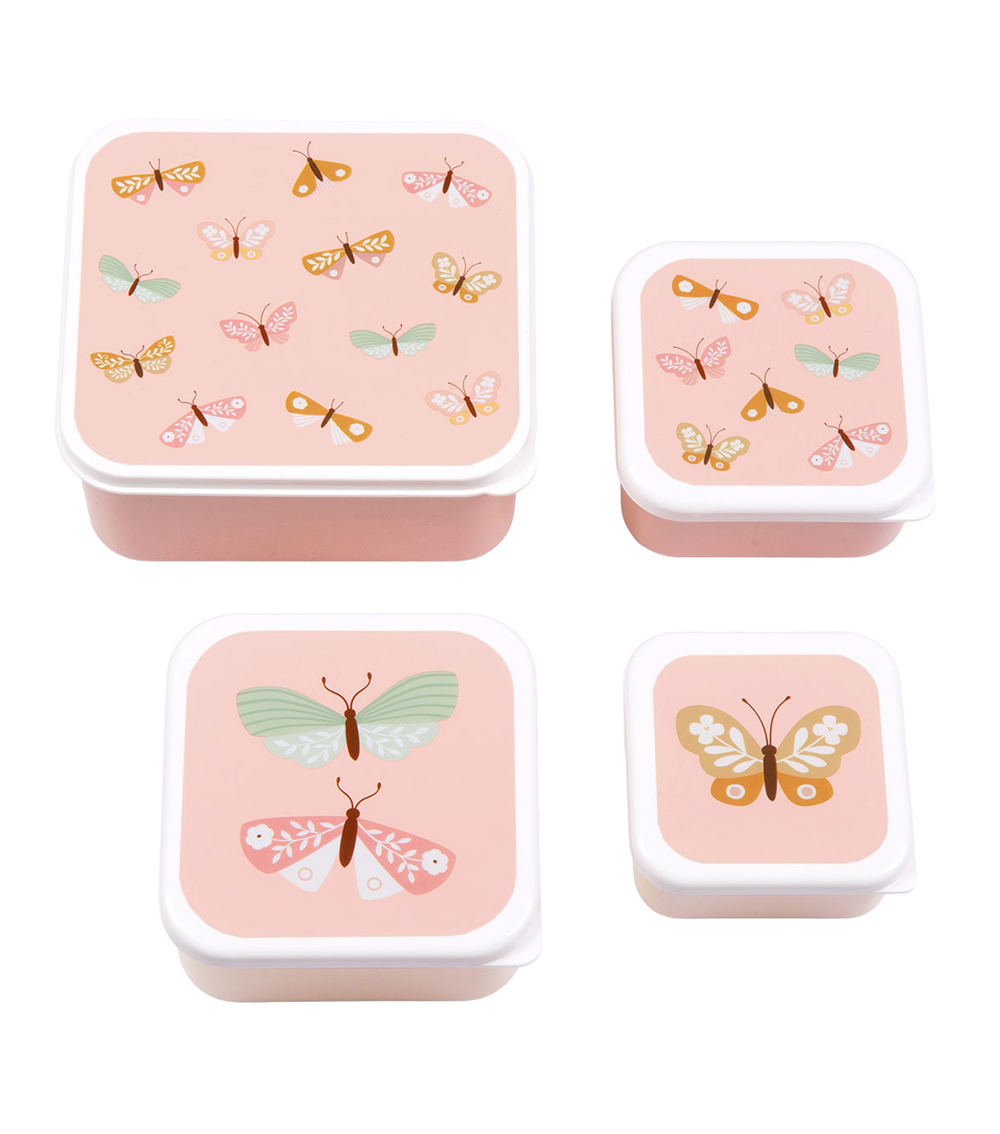 A LITTLE LOVELY Lunch & Snack Box Set - Butterflies