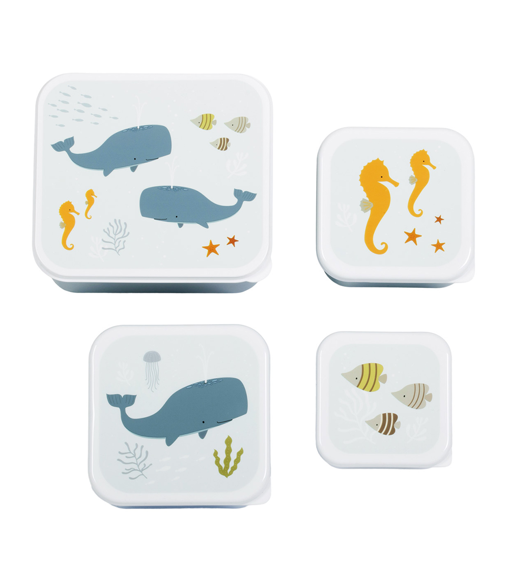 A LITTLE LOVELY Lunch & Snack Box Set - Ocean