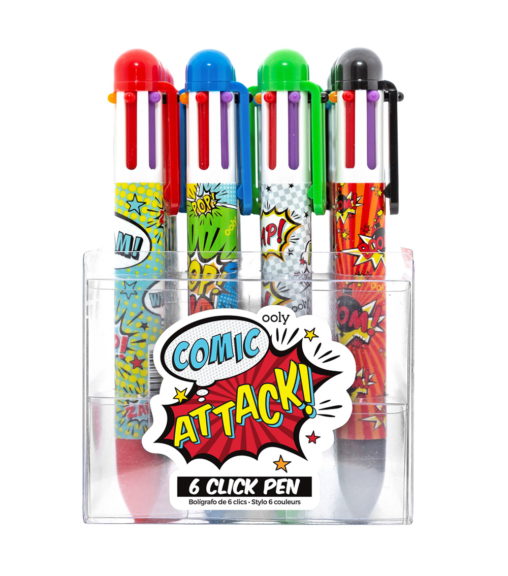 OOLY Comic 6-Click Attack Pen, Assorted