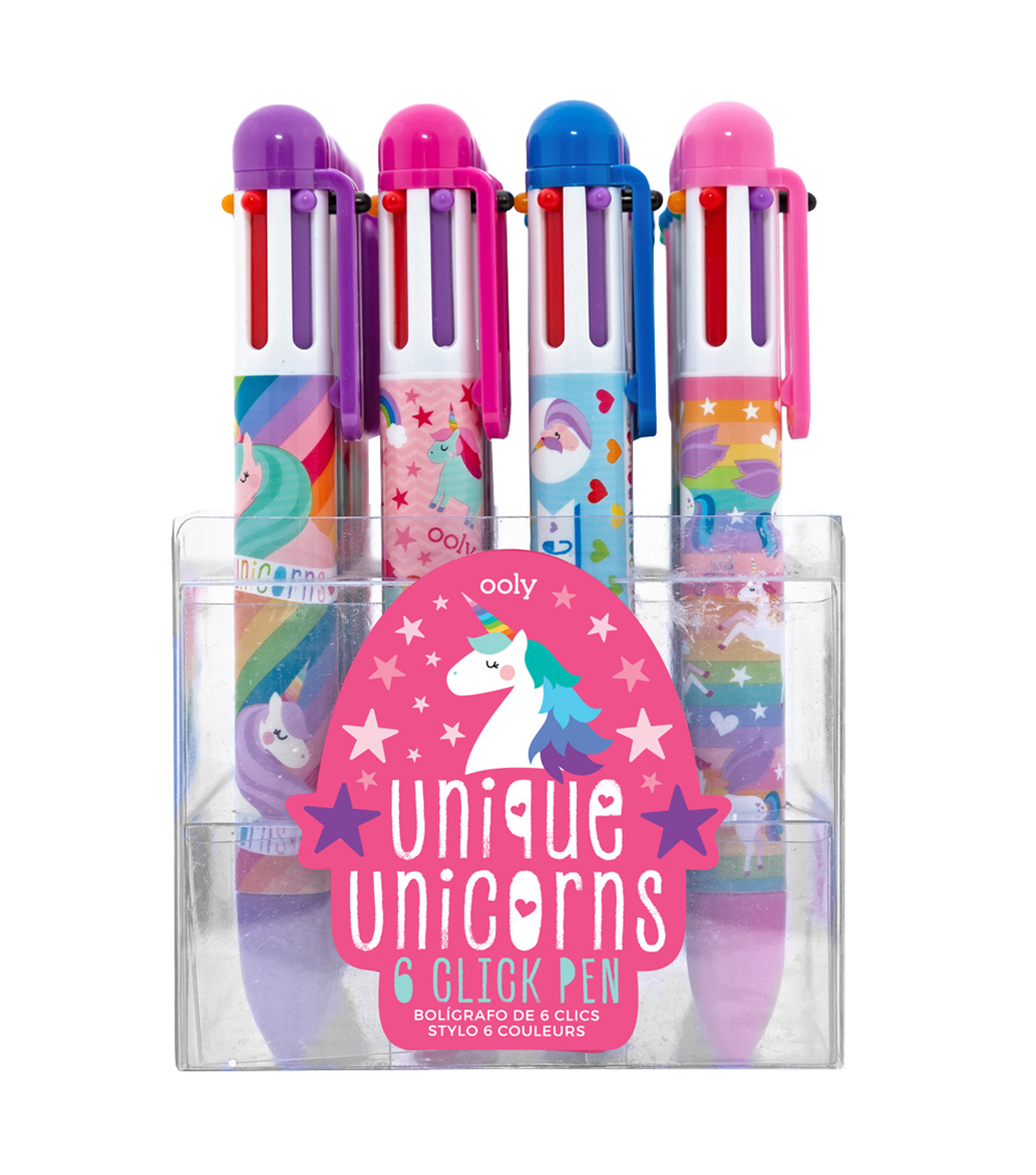 OOLY 6 Click Pens - Unique Unicorns
