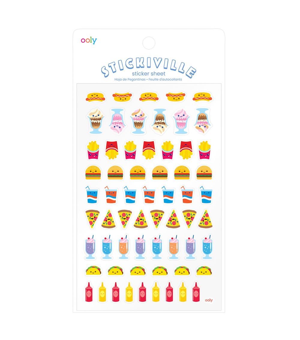 OOLY Stickiville Stickers Standard - Fast Food