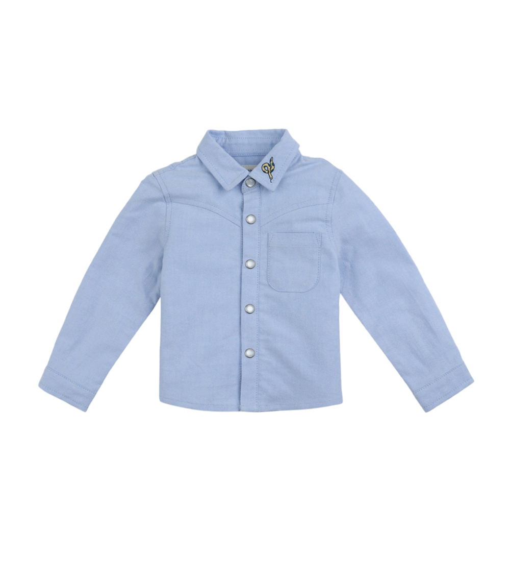 Ginger Snaps Woven Shirt - Light Blue