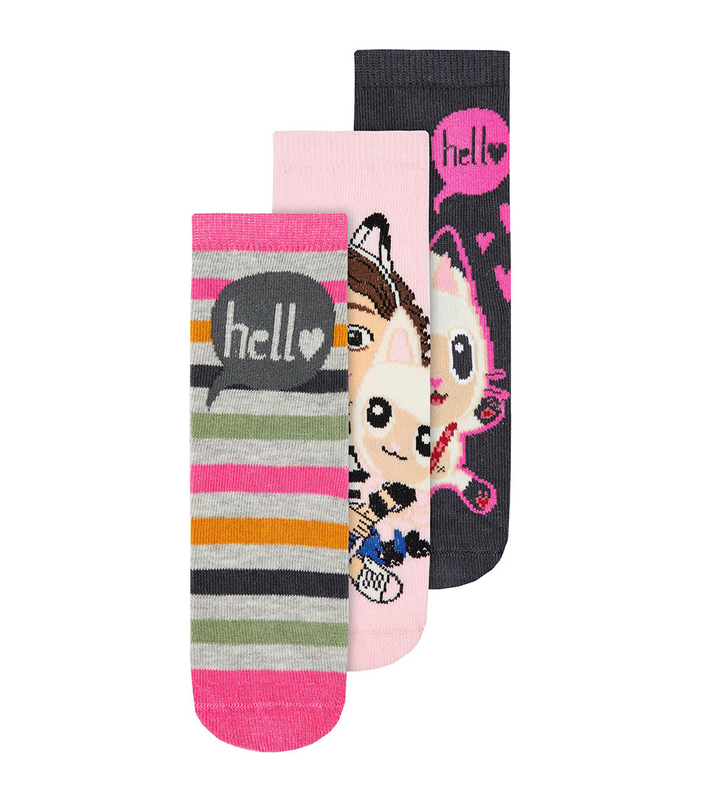 NAME IT MINI 3-Piece Printed Socks