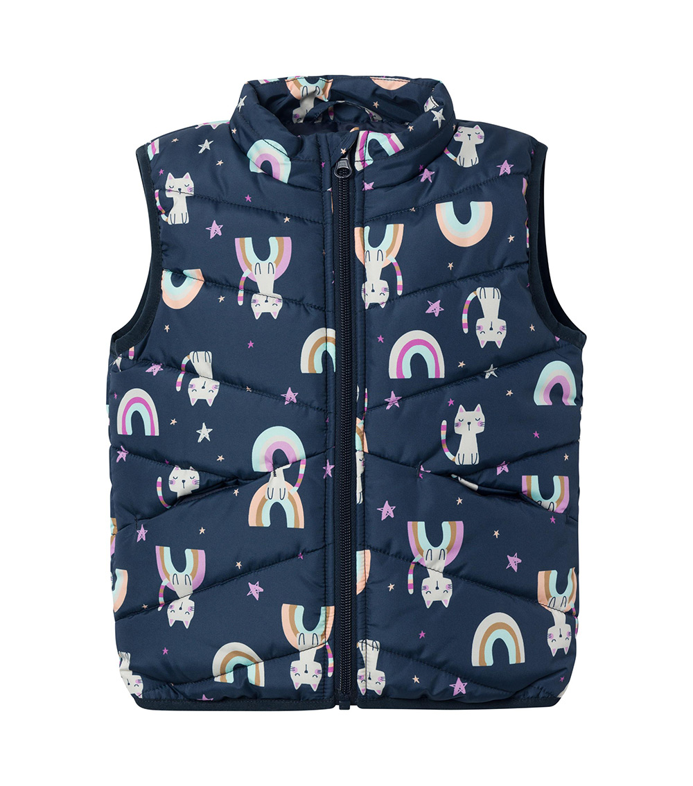 NAME IT MINI All Over Kitty Print Vest